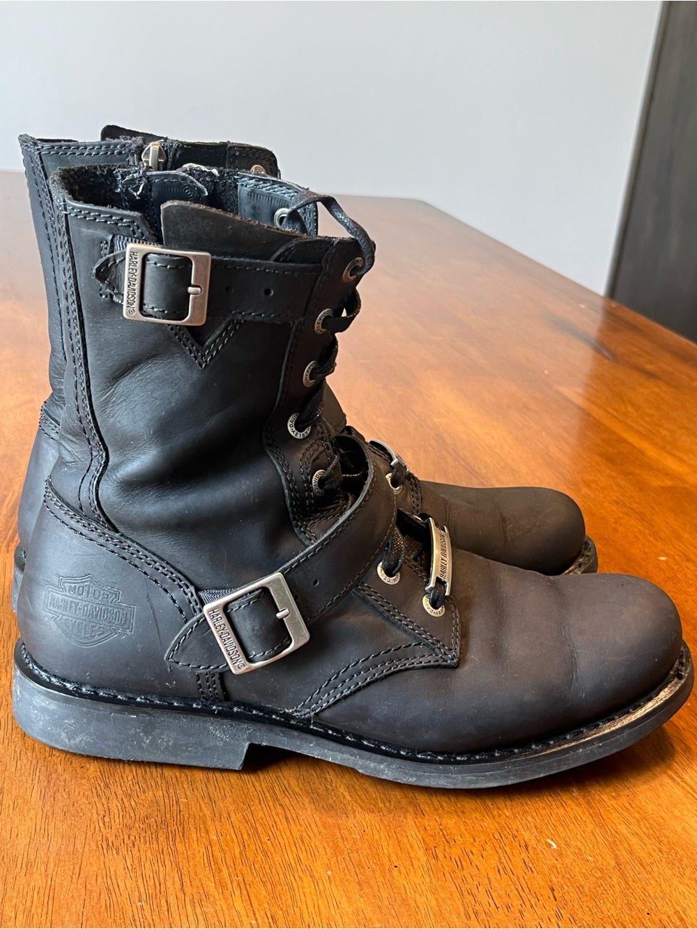 Harley Davidson Ranger Moto Harness Leather Riding Boots Mens 11 - Picture 2 of 14